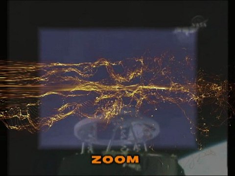 NASA UFOs/moving lights near STS-130 February 2010 + ZOOM