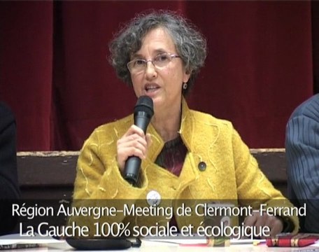 Région Auvergne - Christine Chevalier tête de liste NPA 43