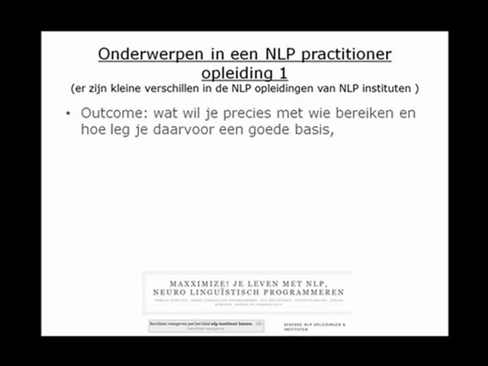 NLP opleiding