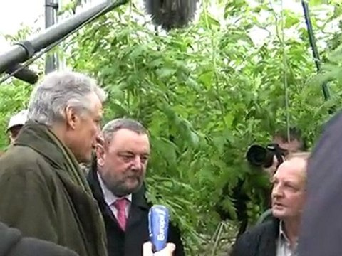 Dominique de Villepin, visite de Saveol (Finistère)