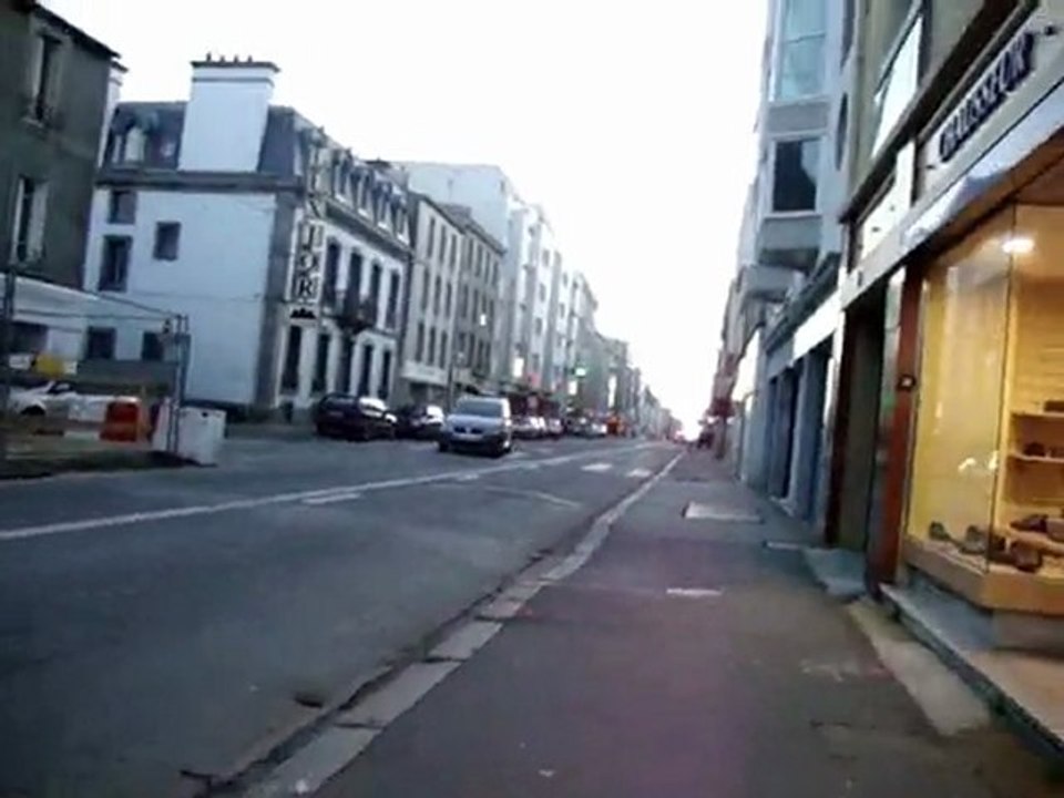 construction de la plateforme du tramway à Brest 2010