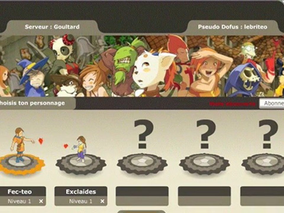Dofus emotes page d'acceuil
