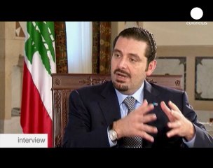El primer ministro libanés Saad Hariri entrevistado por...