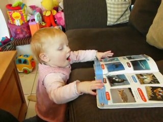 camille et son livre : cris des animaux et comptine !
