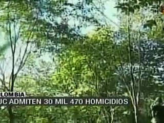 Admite AUC 30 mil 470 homicidios en Colombia