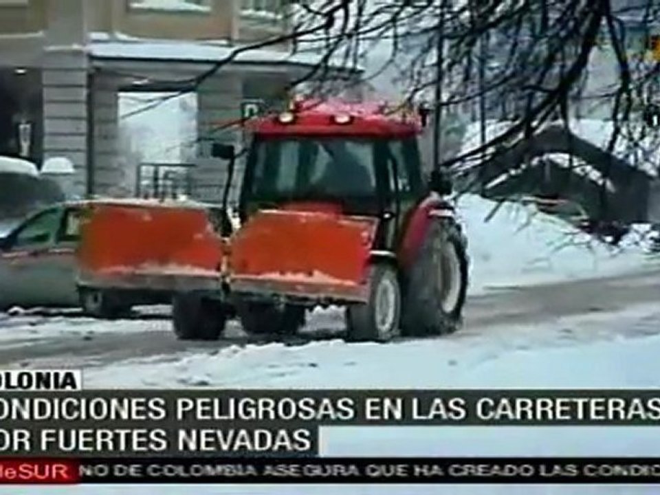 Copiosas nevadas en Polonia
