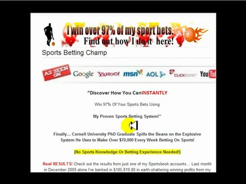 SportsBettingChamp the secret to make money online