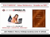 PAN TADEUSZ - Adam Mickiewicz (Lektury na MP3) - AUDIOBOOK