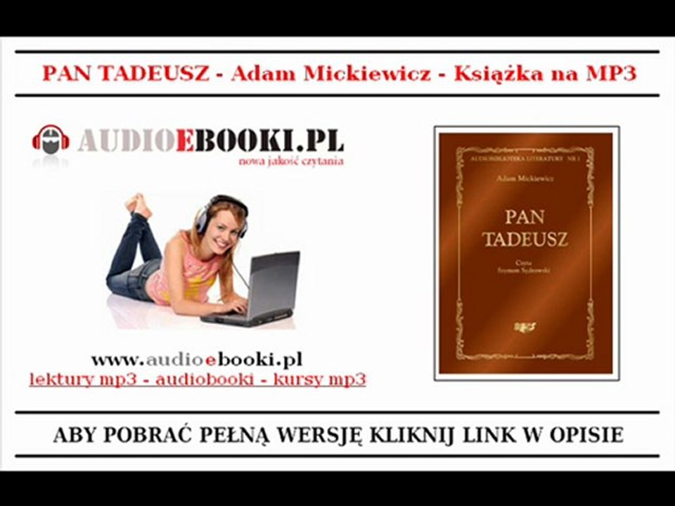 PAN TADEUSZ - Adam Mickiewicz (Lektury na MP3) - AUDIOBOOK