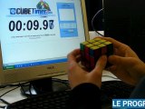 Séance d'entraînement de Rubik's cube à Dole (Jura)