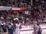 Andrei Kirilenko threads the pass through the wickets and Pa