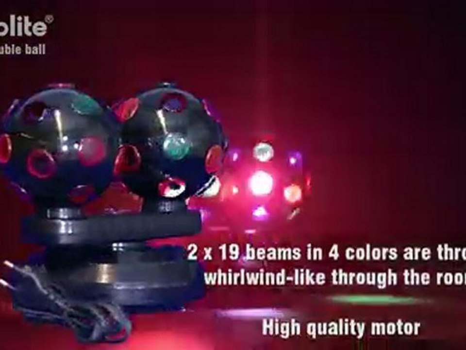 EUROLITE Mini double ball m.2x230V/15W DR