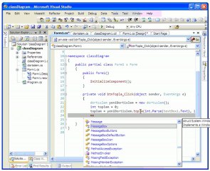VS 2008 Class Diagram Kullanımı