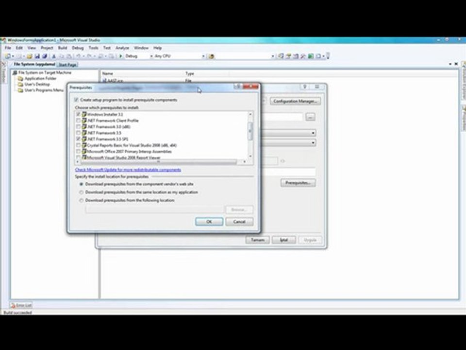 VS2008 ‘ de Setup Oluşturma