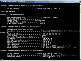 Temel TCP/IP Komutları