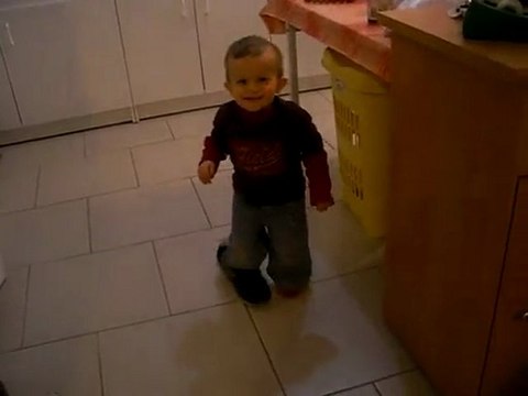 enzo joue avec une de mes chaussures