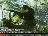 Colombia: ex-paramilitares admiten 30 mil asesinatos