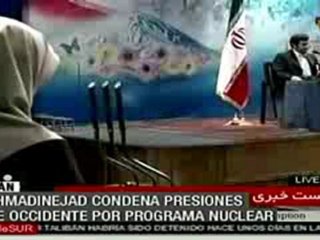 Ahmadinejad condena presiones de occidente por programa nucl