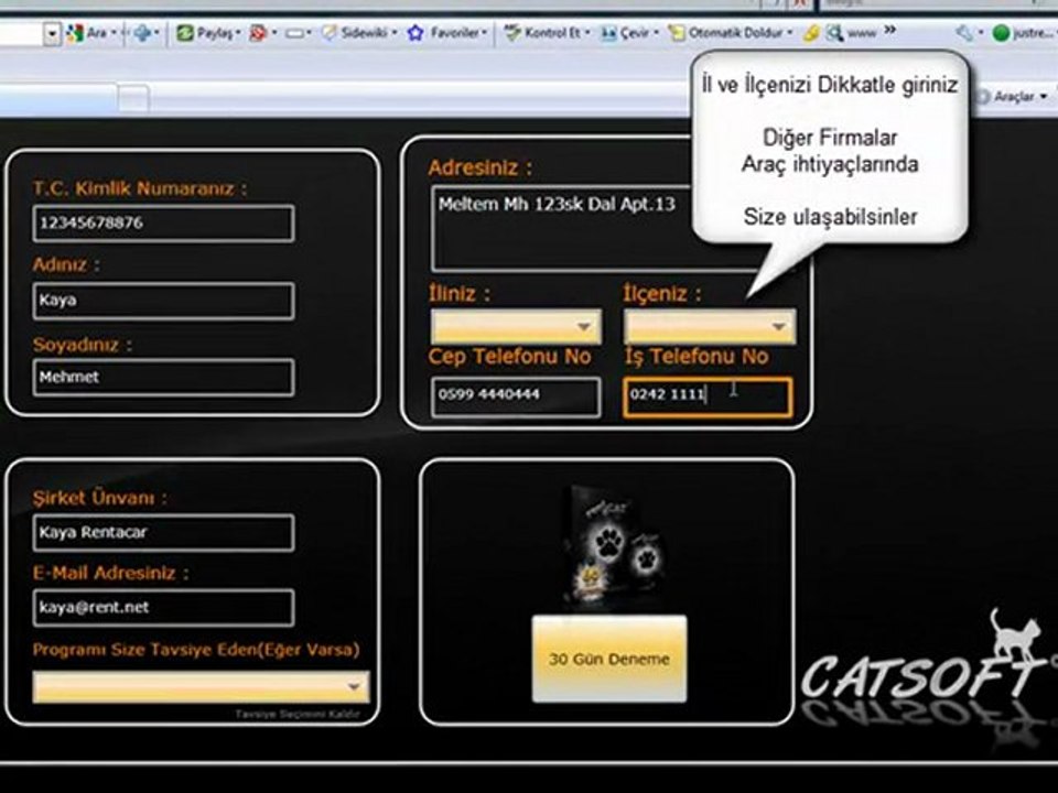rentMOBİL Firmakayıt