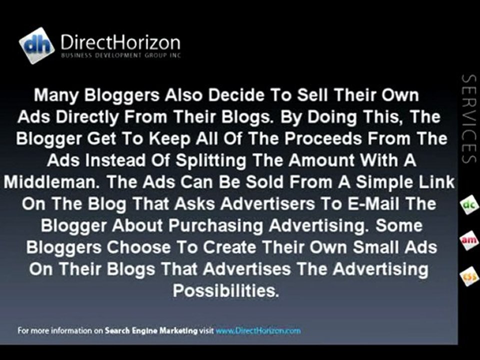 Search Engine Marketing | Using Blogs to Make Money. By Mik