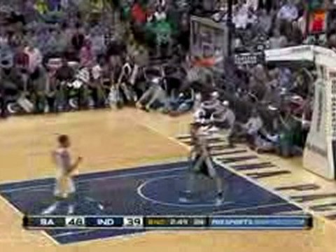 Manu Ginobili picks the pocket of Mike Dunleavy and takes it