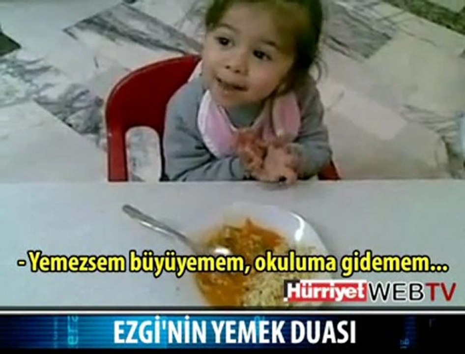 Ezgi'nin yemek duası