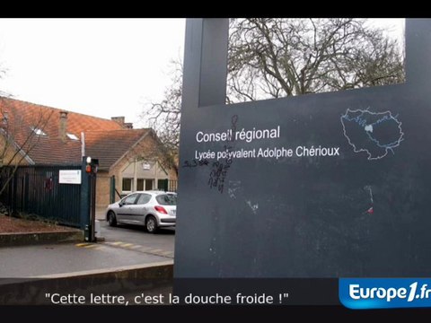 Cette lettre, c'est la douche froide