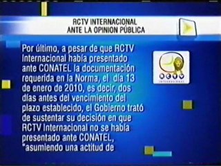 RCTV INTERNACIONAL ANTE LA OPINIÓN PÚBLICA