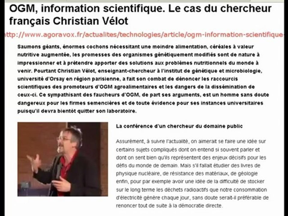 OGM techniques aléatoires et morbides