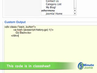 How To Create A Back Button In Joomla