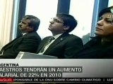 Aumento salarial de 22% a maestros argentinos en 2010