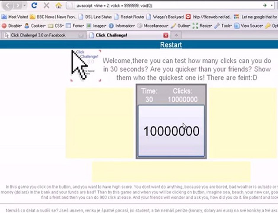 /10000000 clicks/ How to hack / cheat facebook