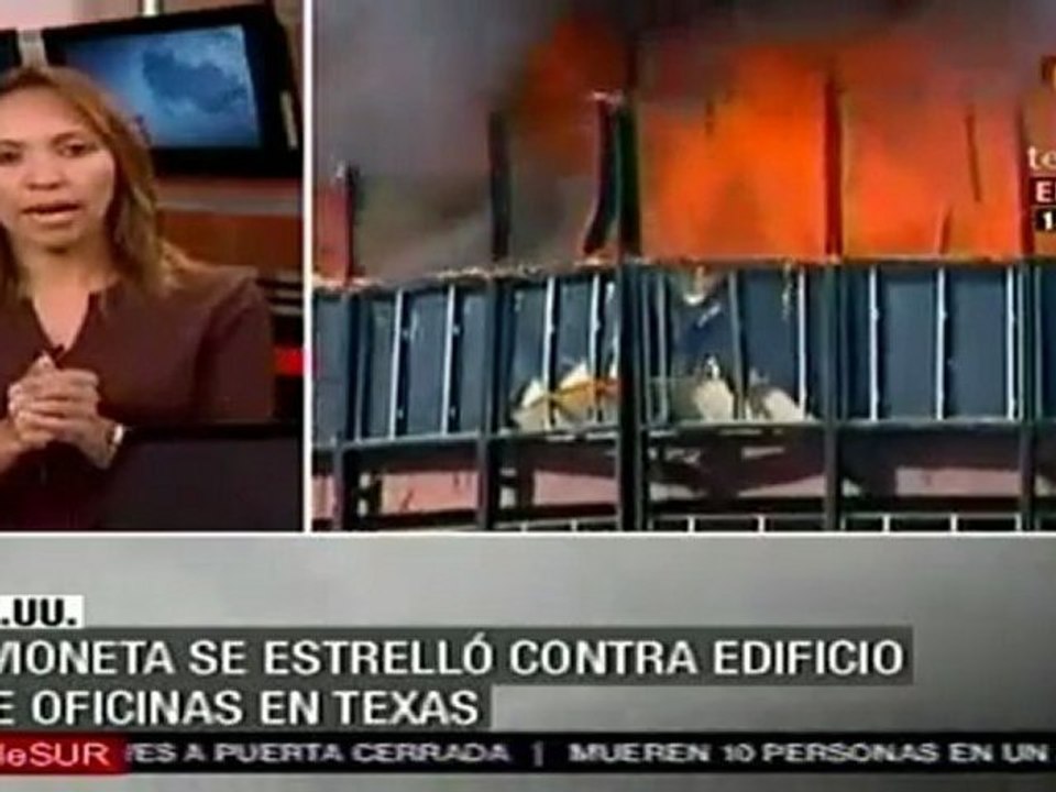 Avioneta se estrelló contra edificio de oficinas