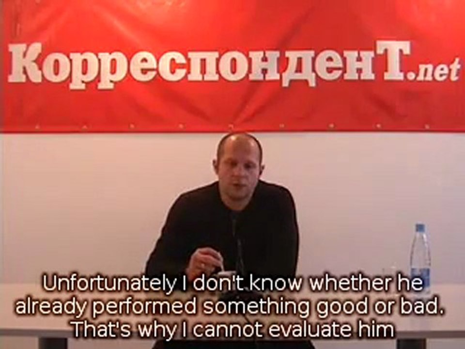 FEDOR Interview In Kiev pt 1
