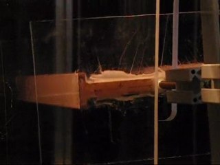 Maquette du pont de Tacoma en soufflerie