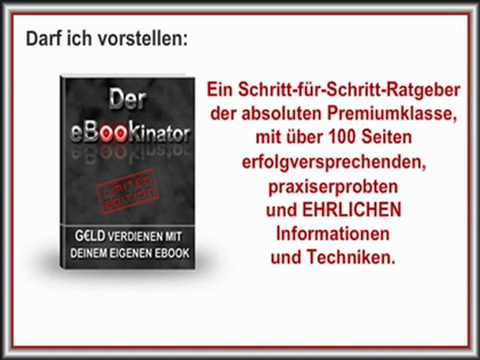 Der eBookinator :: Geld verdienen mit Deinem eigenen eBook!