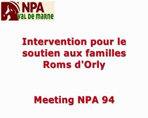Intervention soutien aux familles Roms d'Orly