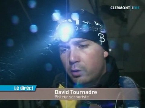 Les pisteurs artificiers du Mont-Dore en action (Auvergne)