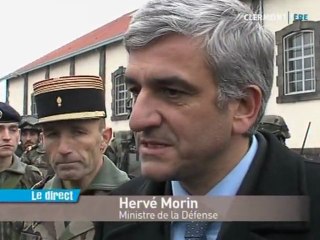 Hervé Morin au 92ème RI de Clermont-Ferrand