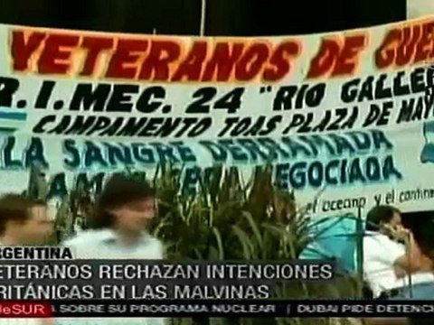 Veteranos rechazan intenciones británicas en las Malvinas