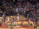Rajon Rondo hits a fade away as time expires in the first ha