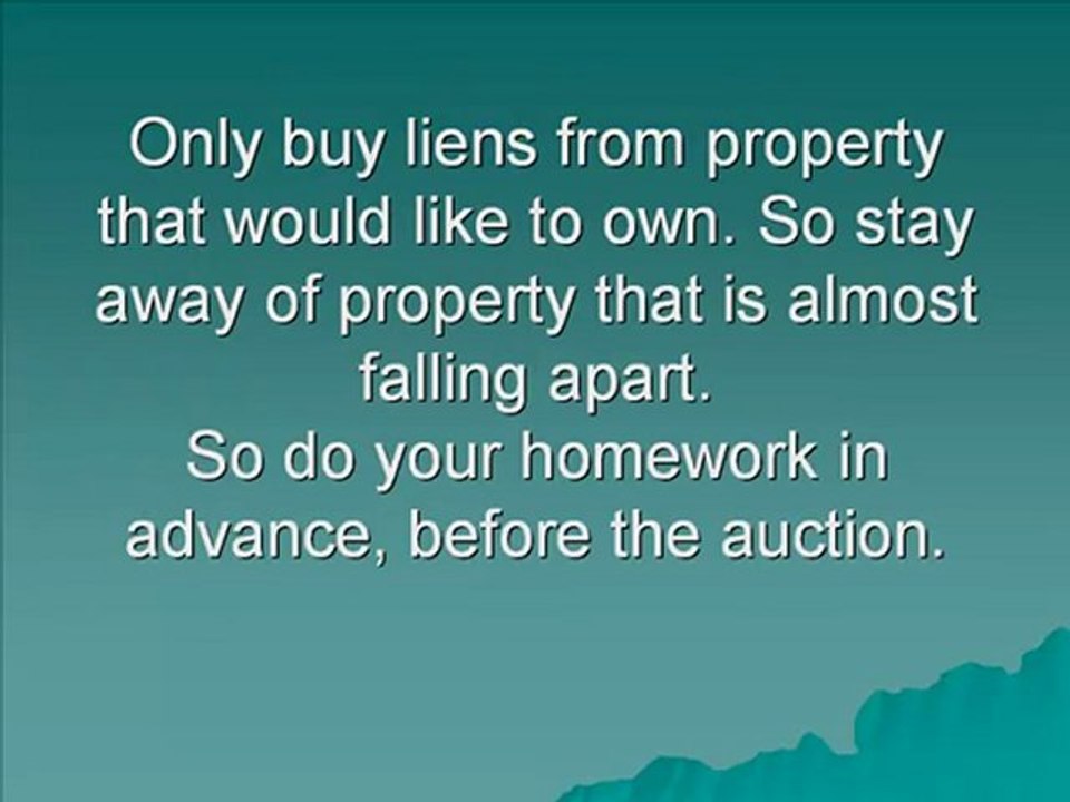 How to invest in tax lien certificates