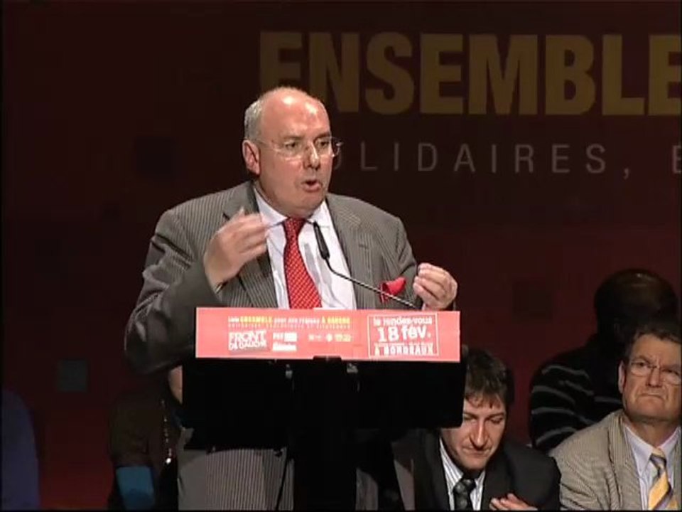 Gérard Boulanger, meeting 18/02 à Bordeaux