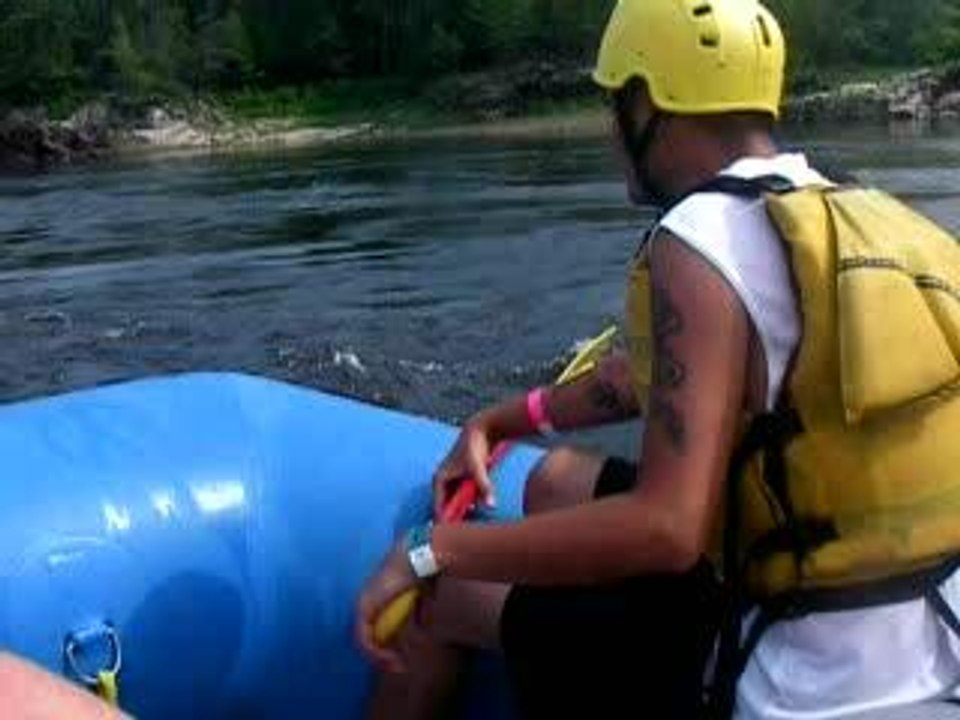 White Water Rafting in from inside raft