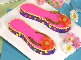 How to make a flip flops cake
