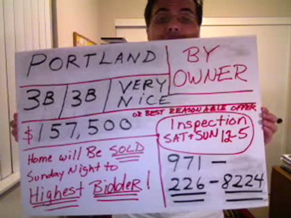 AUCTION of Portland home Sold to HIGH BIDDER by MARK & CHRIS