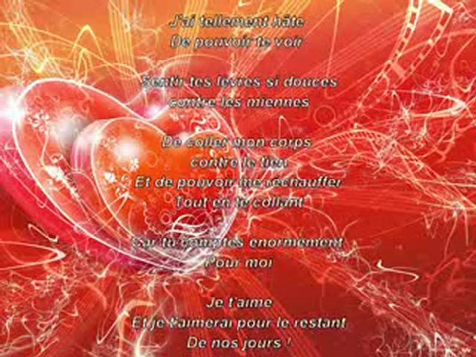 petit poeme pour quelqu'un que jaime