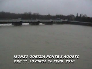 ISONZO-VIPACCO/VIPAVA ACQUA ALTA ALLE ORE 17 DEL 20/02/2010