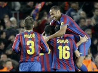 Barcelona 4-0 Racing Santander Henry, Marquez free-kick