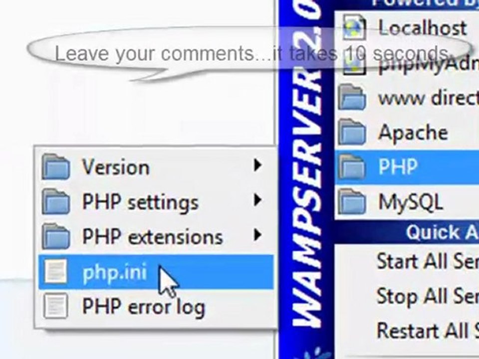 Configure WAMP for MySQL to Map your database